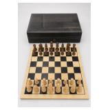Lockheed Martin Wooden Chess Set W Board And Case