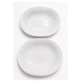 Garden Ridge White Embossed Platter Set