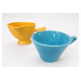 Homer Laughlin Harlequin Pitcher Pair