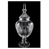 8pc Etched Floral Crystal Water Goblets