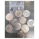 10 Eisenhower Dollars, 1971, 1972, 1976