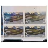 2012 Glacier National Park Montana Plate, 4 Stamps