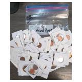 50-Coin Mixed U.S. Cent Lot