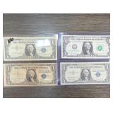 1932 U.S. #712 Washington 7Â¢ Black Block of 4