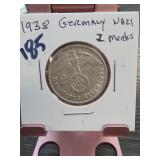 1942 British India George VI One Rupee, Silver