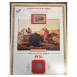 1925 Buffalo Nickel & Utah Centennial Stamp