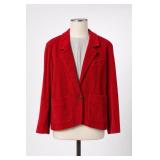Lee Sport Red Ribbed Blazer Size 6