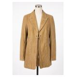 Marcelle Renee Leather Lace-Up Jacket, Size S