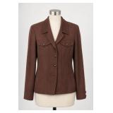 Dana Buchman Brown Blazer Jacket Size S