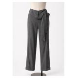 Ann Taylor Petites Gray Tie-Front Pants 0P