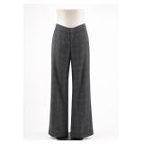 Ann Taylor Petites Gray Plaid Wide-Leg Pants