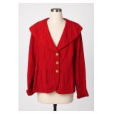 Liz Claiborne Red Rayon Acetate Jacket Size 4