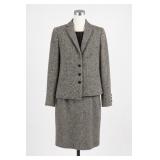 Melli Gray Black Tweed Skirt Suit