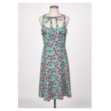 Cherry Print Tie-Strap Sundress, Size S