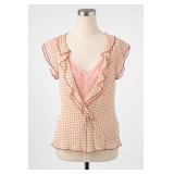 Laundry By Shelli Segal Silk Polka Dot Blouse NWT