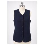 Evan-Picone Petites Navy Button-Front Vest Size 8