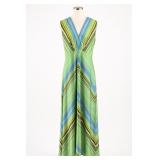 Leslie Fay Knits Striped Maxi Dress Size 6