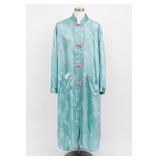 Vtg Chinese Floral Brocade Coat With Frog Closures