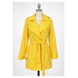 Isaac Mizrahi For Target Yellow Trench Coat Sz S