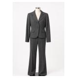 Ann Taylor Pinstripe Pantsuit Jacket Trousers Sz0