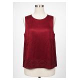 Ann Taylor LOFT 100% Silk Embroidered Top