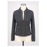 CERVELLE Cotton Spandex Denim Jacket Size S