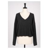 Aeropostale Black Ribbed Sweater Size XL