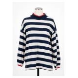 Forenza Striped Mock-Neck Shirt, Size M