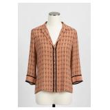 Studio M 100% Silk Button Blouse XS