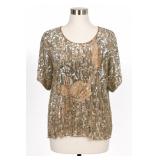 Paris Par Joseph Le Bon Pure Silk Sequin Top