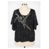 Joseph Le Bon 100% Pure Silk Sequin Top 3X