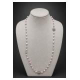 Chanel Pearl & Pink Bead Necklace