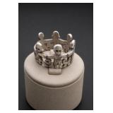 James Avery Sterling Silver Skull Ring Size 5