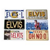 Elvis Presley License Plate Set, 6 Plates