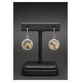 ABELLE Sterling Silver Round Drop Earrings