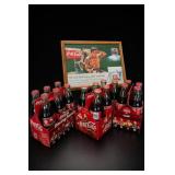Coca-Cola Bottles, Carriers & Framed Sign Lot