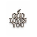 Tiffany & Co. Sterling Silver God Loves You Charm