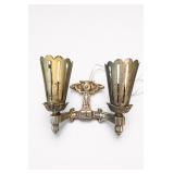 Antique Art Deco Double Wall Sconce