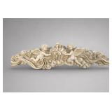 Cherub Wall Sculpture Plaque With Fruit