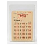 1968 APBA Y.A. Tittle Card