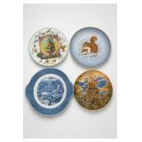 4 Decorative Plates: Franklin Mint, Wallace & Reco
