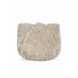 BKC Silver-Tone Beaded Evening Bag