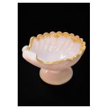 Cambridge Glass Crown Tuscan Pink Footed Comport
