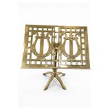 Lyre Music Stand With Ornate Tripod Base