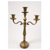Vintage Brass Three-Arm Candelabra