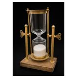 30 Minutes Brass And Glass Hourglass Timer