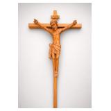 Carved Wood Crucifix Wall Cross