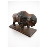 Solid Iron Buffalo Bison Sculpture
