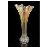 Iridescent Flared Glass Vase