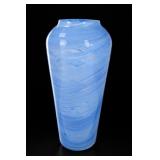 Blue Swirl Glass Vase